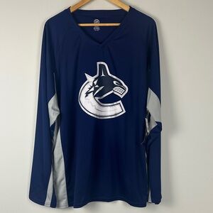 NHL Vancouver Canucks Navy Blue Jersey - Size 2XL